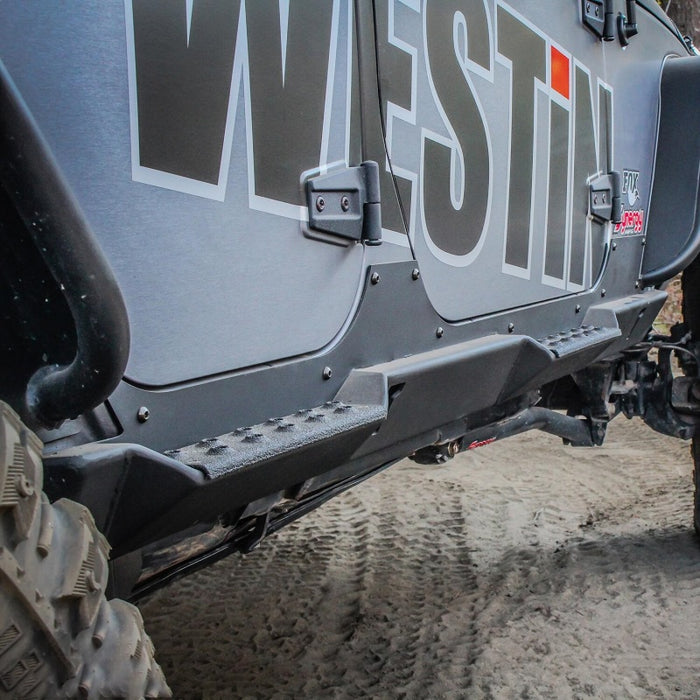 Westin/Snyper 07-17 Jeep Wrangler Unlimited Rock Slider Steps - Textured Black Westin