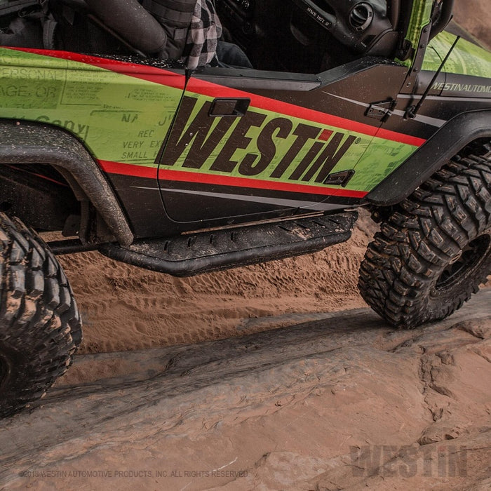 Westin/Snyper 07-17 Jeep Wrangler Triple Tube Rock Rail Steps - Textured Black Westin