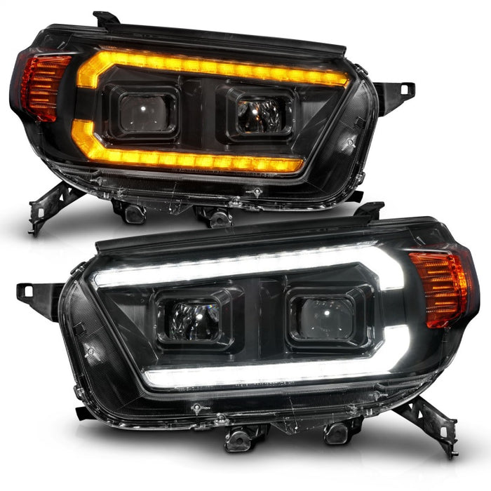 ANZO 10-13 Toyota 4Runner Projector Headlights - Black ANZO