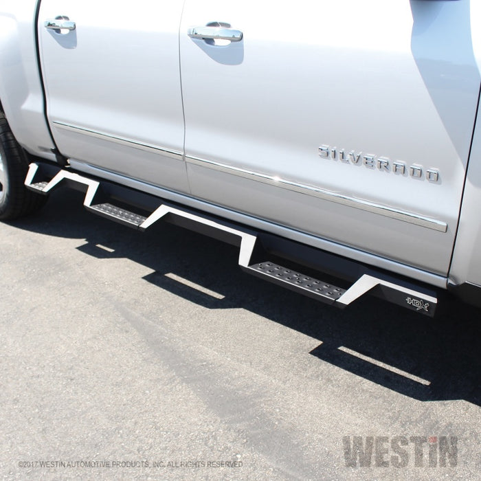 Westin 07-18 Chevrolet Silverado 1500 CC 5.5ft Bed HDX Drop W2W Nerf Step Bars - Tex. Blk Westin