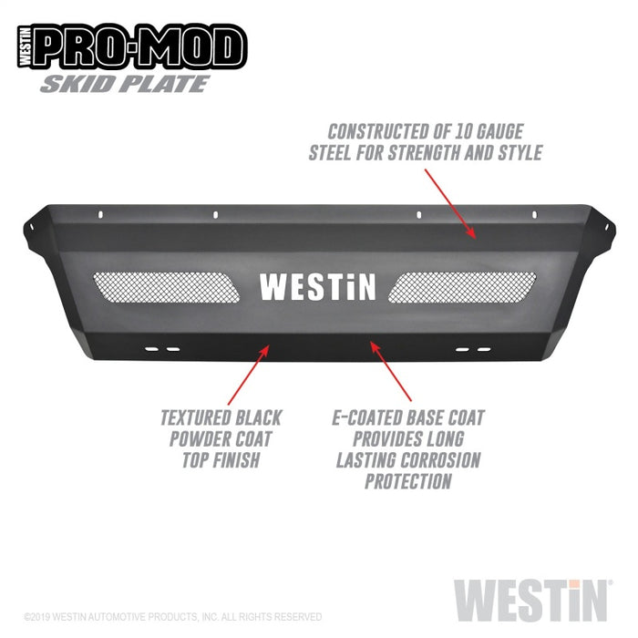 Westin 11-16 Ford F-250/350/450/550 Pro-Mod Skid Plate - Tex. Blk Westin