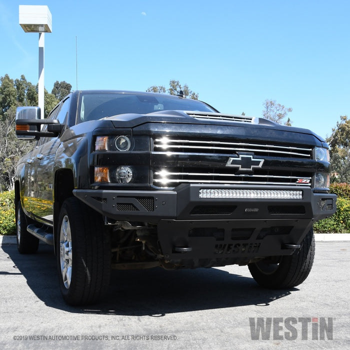 Westin 15-19 Chevrolet Silverado 2500/3500 Pro-Mod Front Bumper - Textured Black Westin