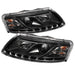 Spyder Audi A6 05-07 Projector Headlights Halogen Model Only - DRL Black PRO-YD-ADA605-DRL-BK