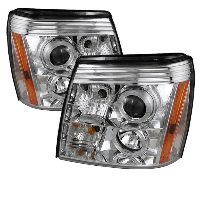 Spyder Cadillac Escalade 02-06 Projector Halogen Model- LED Halo DRL Chrm PRO-YD-CE02-DRL-C