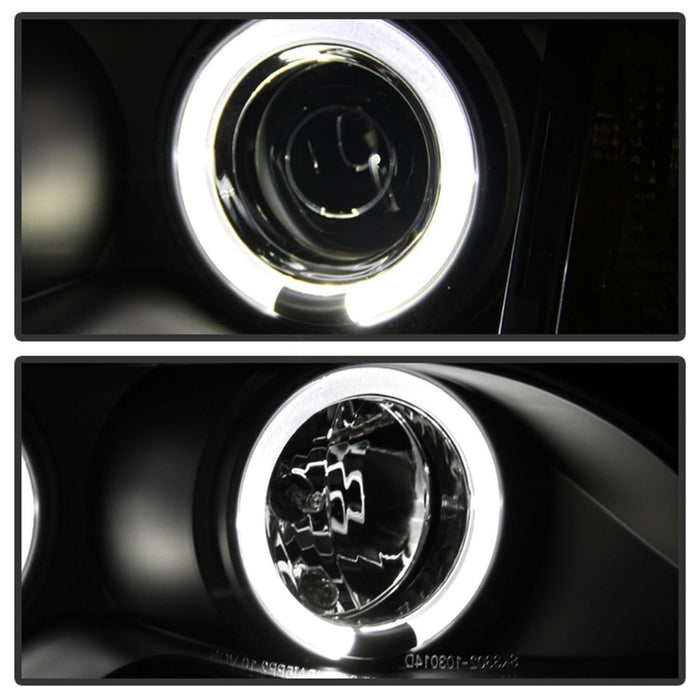 Spyder BMW E46 3-Series 02-05 4DR Projector Headlights 1PC LED Halo Blk PRO-YD-BMWE4602-4D-AM-BK