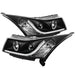 Spyder Chevy Cruze 11-14 Projector Headlights Light Tube DRL Blk PRO-YD-CCRZ11-LTDRL-BK