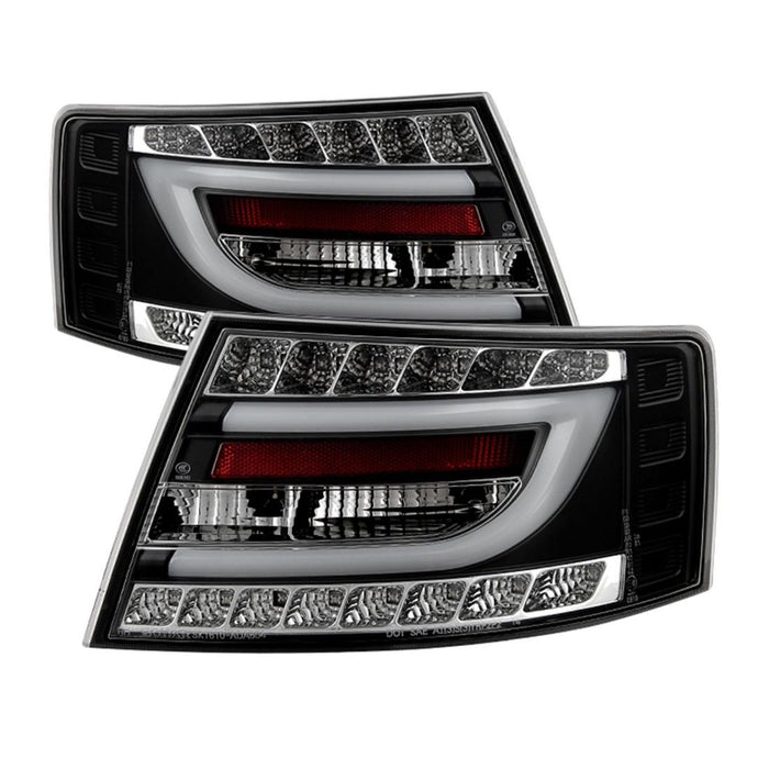 Spyder Audi A6 05-08 4Dr Sedan Only Version 2 Light Bar LED Tail Lights Blk ALT-YD-AA605V2-LBLED-BK