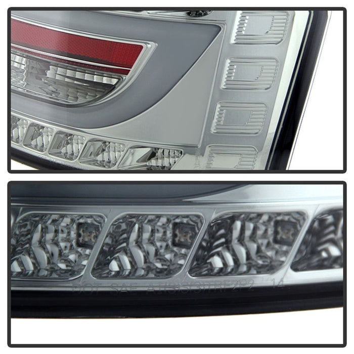 Spyder Audi A6 05-08 4Dr Sedan Only Light Bar LED Tail Lights Smke ALT-YD-AA605V2-LBLED-SM