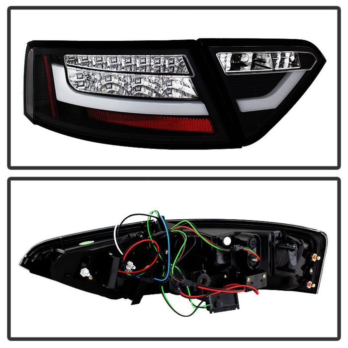 Spyder Audi A5 08-12 LED Tail Lights Black ALT-YD-AA508-LED-BK