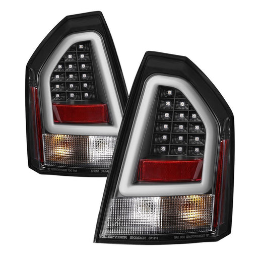 Spyder Chrysler 300C 08-10 V2 Light Bar LED Tail Lights - Black ALT-YD-C308V2-LED-BK