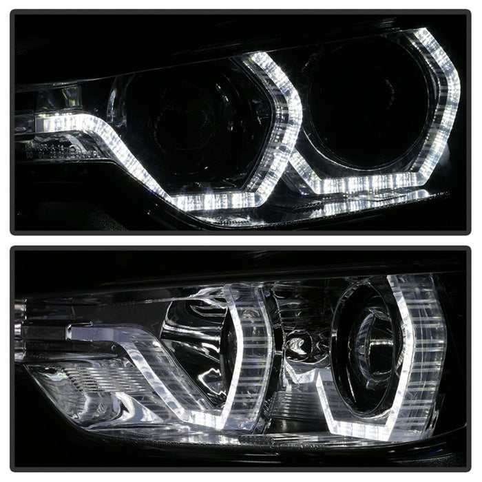 Spyder 12-14 BMW F30 3 Series 4DR Projector Headlights - LED DRL - Smoke (PRO-YD-BMWF3012-DRL-SM)