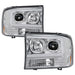 Spyder 99-04 Ford F-250 Super Duty Light Bar Projector Headlights - Chrome (PRO-YD-FF25099V2-LB-C)