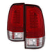 Spyder 08-16 Ford Super Duty F-250 V3 Light Bar LED Tail Lights - Red Clear (ALT-YD-FS07V3-LBLED-RC)