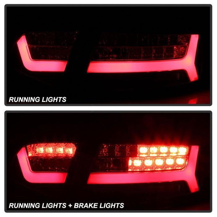 Spyder 09-11 Audi A6 LED Tail Lights - Red Clear (ALT-YD-AA609-LED-RC)