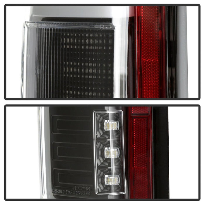 Spyder 15-18 Ford F-150 Light Bar LED Tail Lights (w/Blind Spot) - Black (ALT-YD-FF15015BS-LBLED-BK)