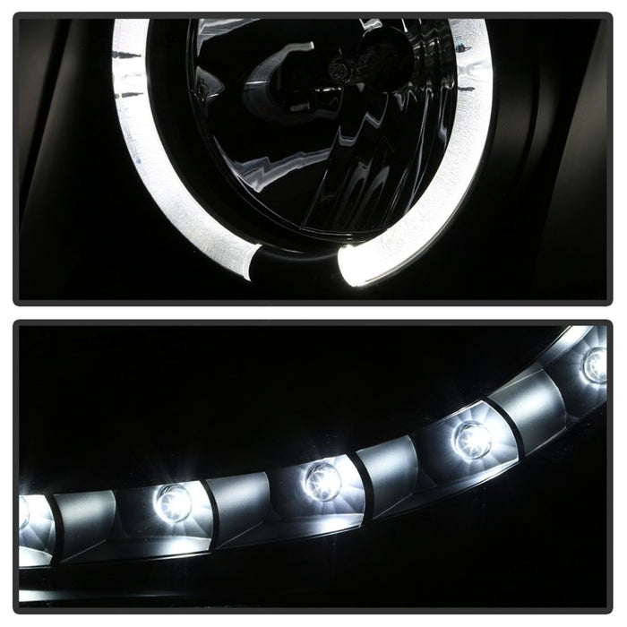 Spyder Chevy Suburban 1500 07-14 Projector Headlights LED Halo LED All Black PRO-YD-CSUB07-HL-BKV2