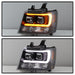 Spyder 07-14 Chevy Suburban/Tahoe V2 Projector Headlights LED Turn Sig Black PRO-YD-CSUB07V3-SB-BK