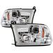 Spyder 09-16 Dodge Ram 1500 Ver 2 Proj Headlight - Light Bar Turn Signal - Chro - PRO-YD-DR09V2-SB-C