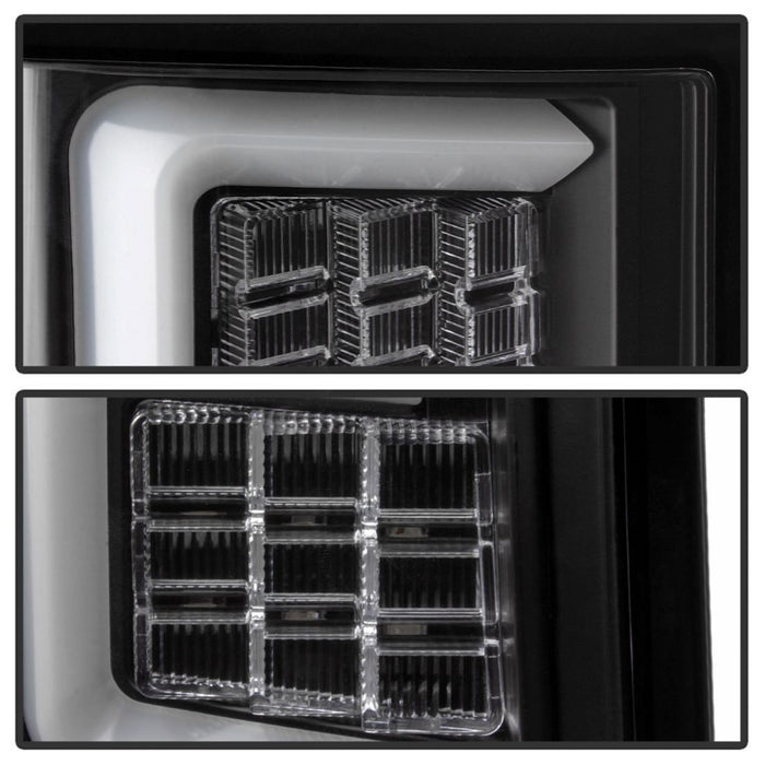 Spyder 07-10 Jeep Grand Cherokee Light Bar LED Tail Lights - Black ALT-YD-JGC07V2-LB-BK