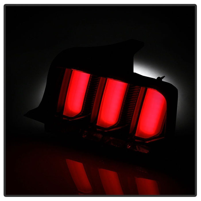 Spyder 05-09 Ford Mustang (Red Light Bar) LED Tail Lights - Smoke ALT-YD-FM05V3-RBLED-SM