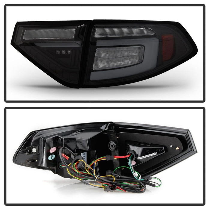 Spyder 08-14 Subara Impreza WRX Hatchback LED Tail Lights Seq Signal Blk Smoke ALT-YD-SI085D-SEQ-BSM