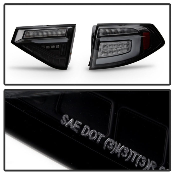 Spyder 08-14 Subara Impreza WRX Hatchback LED Tail Lights Seq Signal Blk Smoke ALT-YD-SI085D-SEQ-BSM