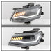 Spyder Chevy Camaro 16-18 Halogen Model Projector Headlights Black PRO-YD-CCAM16HALSI-SEQ-BK