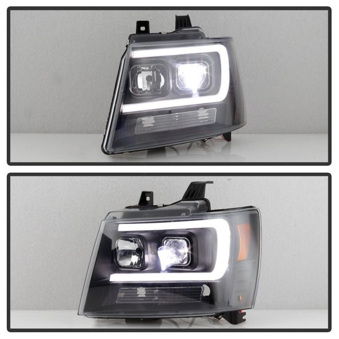 Spyder Chevy Suburban 1500/2500 07-14 Tahoe 07-14 LED Headlights Black PRO-YD-CSUB07V2PL-BK