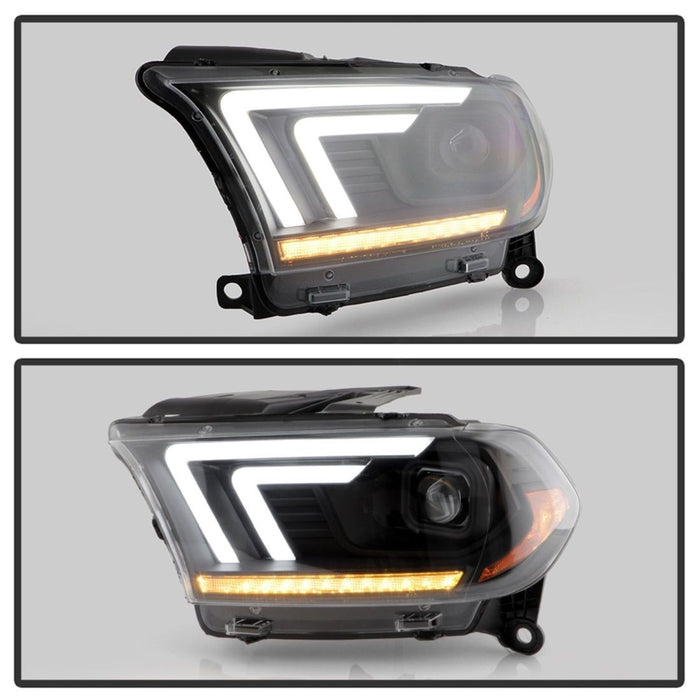 Spyder Dodge Durango 11-13 Halogen Model Only Projector Headlights - Black PRO-YD-DDU11SI-BK