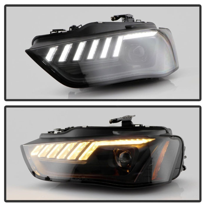 Spyder 13-16 Audi A4/S4 Halogen Model Only Projector Headlights - Black PRO-YD-AA413HALSI-BK