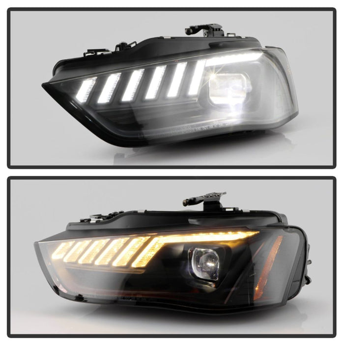 Spyder 13-16 Audi A4/S4 Halogen Model Only High-Power LED Headlights - Black PRO-YD-AA413HALAP-BK