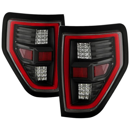 xTune 09-14 Ford F150 Full LED Tail Lights - Black (ALT-CH-FF15009-LED-BK)