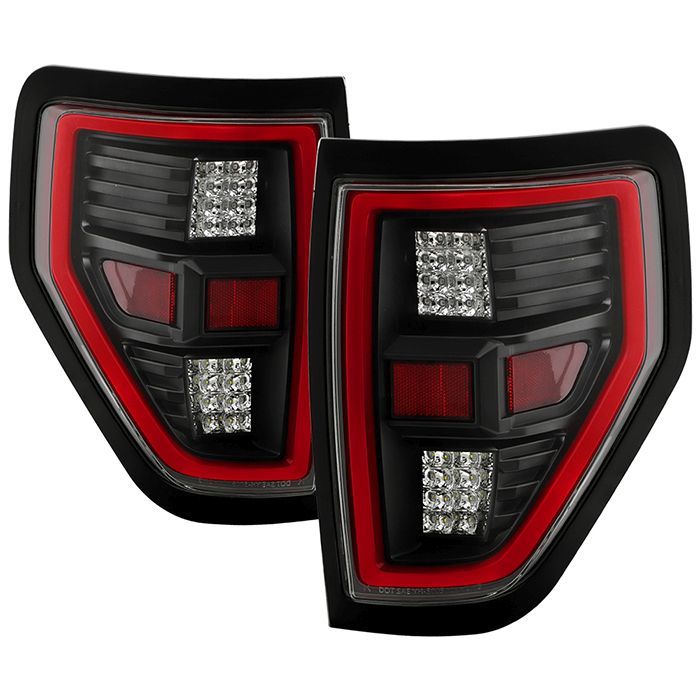 xTune 09-14 Ford F150 Full LED Tail Lights - Black (ALT-CH-FF15009-LED-BK)