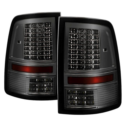 xTune Dodge Ram 1500 09-14 - Incandescent Only C Shape LED Tail Lights- Smoked ALT-JH-DR09-LED-CS-SM