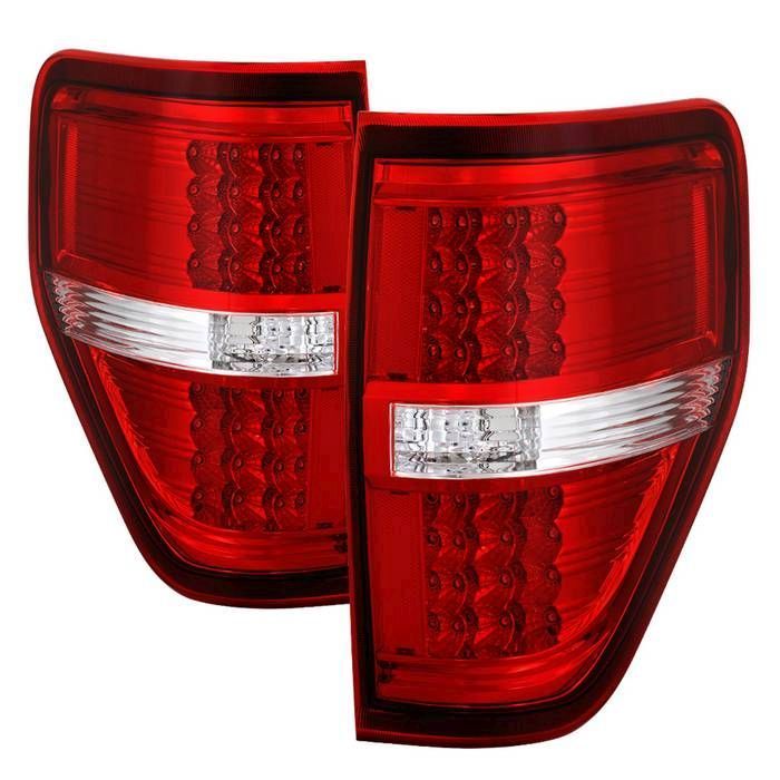 Xtune Ford F150 09-14 LED Tail Lights Red Clear ALT-JH-FF15009-LED-RC