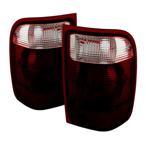 Xtune Ford Ranger 2001-2011 OEM Style Tail Lights Red Smoked ALT-JH-FR01-OE-RSM