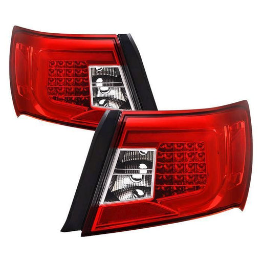 xTune Subaru Impreza WRX 08-14 LED Tail Lights - Red/Clear ALT-JH-SIWRX08-LBLED-RC