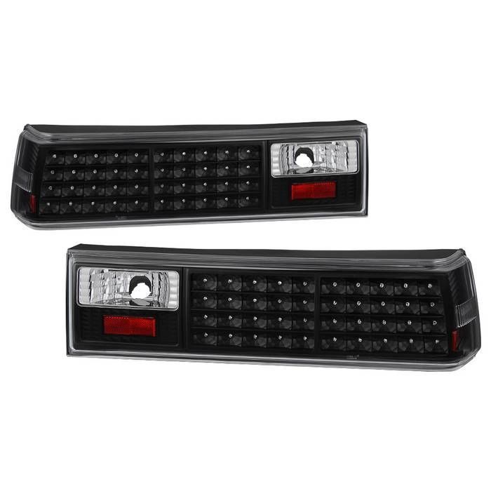 Xtune Ford MUStang 87-93 LED Tail Lights Black ALT-ON-FM87-LED-BK