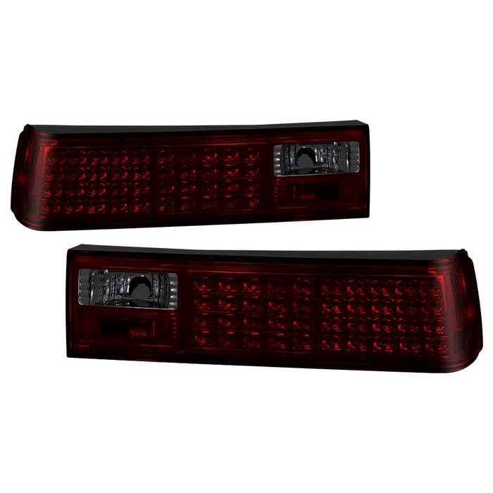 Xtune Ford MUStang 87-93 LED Tail Lights Red Smoke ALT-ON-FM87-LED-RS