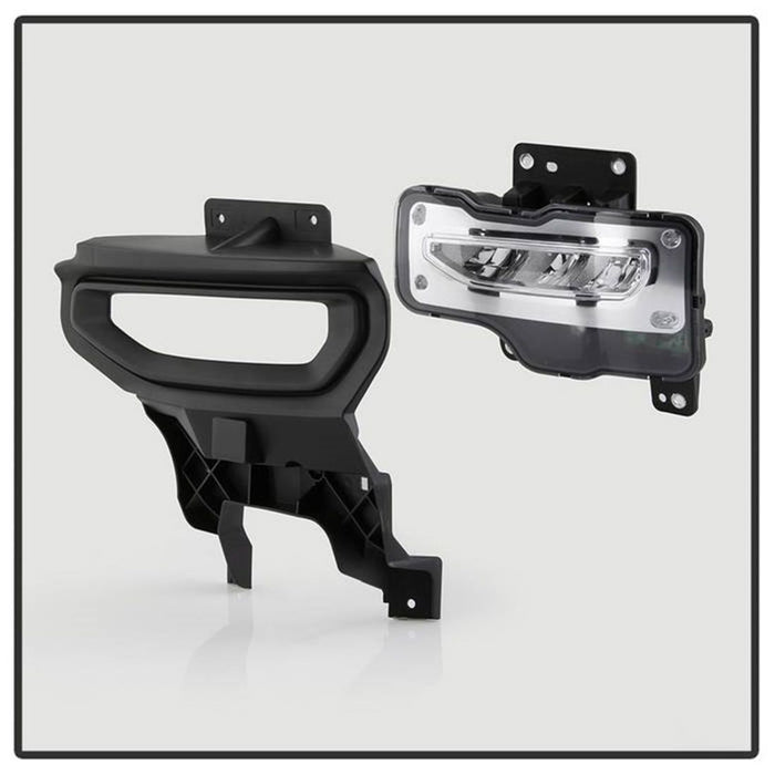 Spyder 16-18 GMC Sierra 1500 OEM Style Full LED Fog Light w/Switch - Clear (FL-GS2016-LED-C)