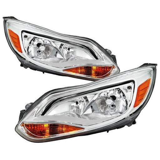 Xtune Ford Focus 12-14 Halogen OE Headlights OE Chrome HD-JH-FFOC12-OE-SET