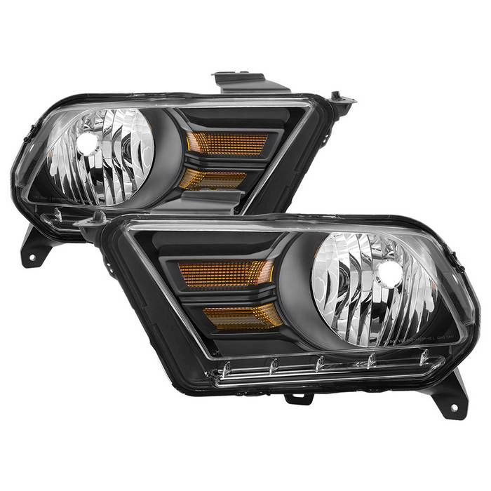 xTune Ford Mustang 10-14 (Non HID) OEM Style Headlights - OEM Black HD-JH-TCOL14-OE-L