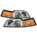 Xtune Ford MUStang 99-04 Amber Crystal Headlights Chrome HD-JH-FM99-AM-C