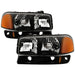 xTune GMC Sierra 99-06 /Yukon 00-06 Crystal Headlights & Bumper Lights - Black HD-JH-GS99-AM-SET-BK