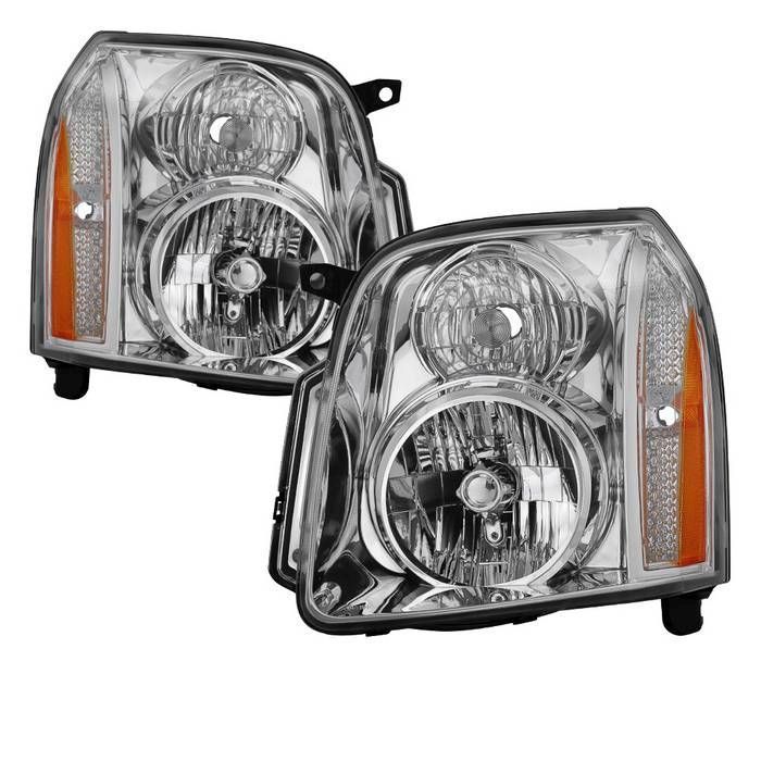 Xtune GMC Yukon Denali 07-14/Yukon Xl Denali 07-14 10-14 Crystal Headlights Chrome HD-JH-GYD07-AM-C