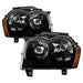 Xtune Jeep Grand Cherokee 05-07 Crystal Headlights Black HD-JH-JGC05-AM-BK