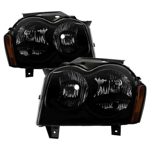 Xtune Jeep Grand Cherokee 05-07 Crystal Headlights Black Smoked HD-JH-JGC05-AM-BSM