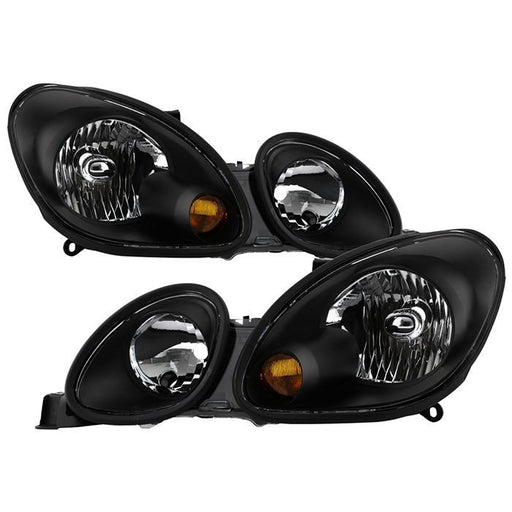 Xtune Lexus GS300/GS400/GS430 98-05 Halogen Only Crystal Headlights Black HD-JH-LGS98-BK