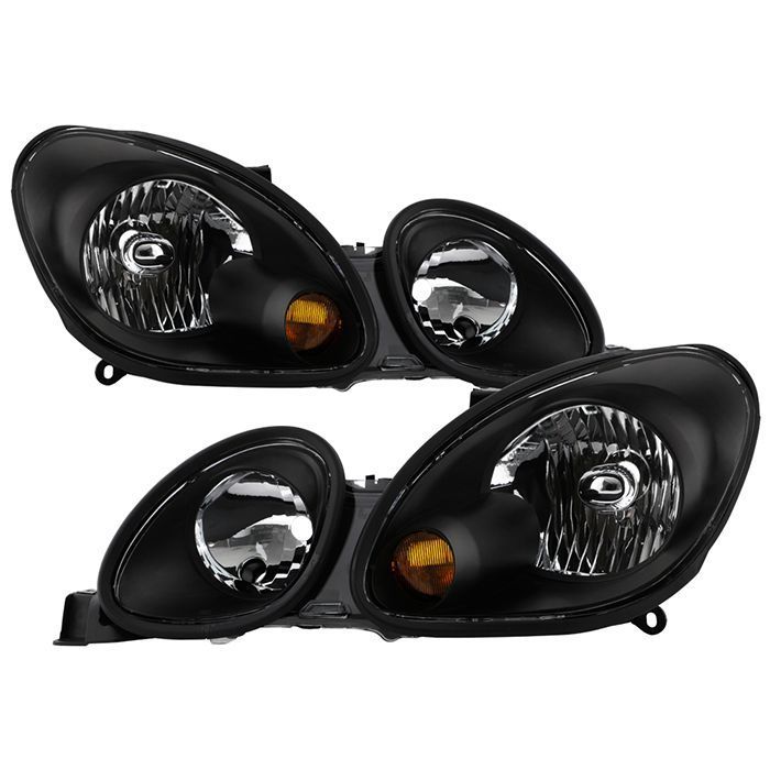 Xtune Lexus GS300/GS400/GS430 98-05 Halogen Only Crystal Headlights Black HD-JH-LGS98-BK