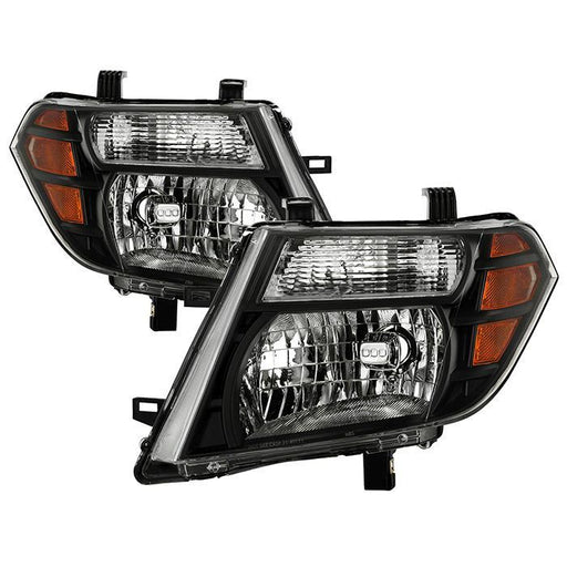 Xtune Nissan Pathfinder 08-11 Amber Crystal Headlights Black HD-JH-NP08-AM-BK